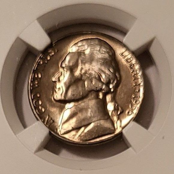 1956 D Jefferson Nickel MS66 NGC Toning - Picture 3 of 4